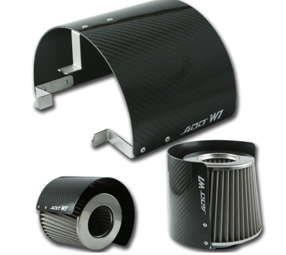 Air Filter Carbon Fiber Heat shield Cover for K&N Typhoon Intake - 2018+ Kia Stinger 3.3T