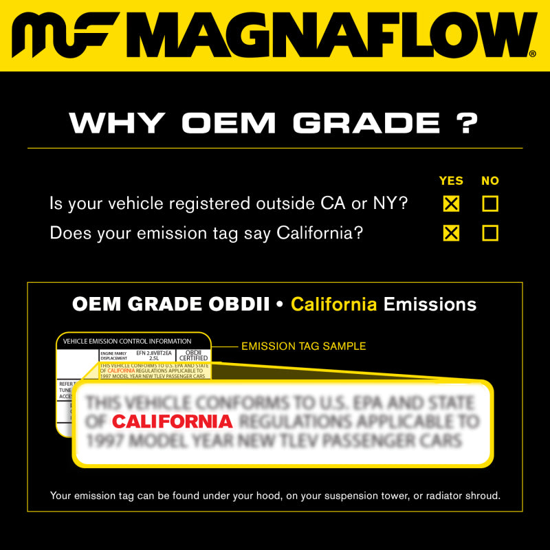 
                  
                    MagnaFlow Conv Univ 2in Inlet/Outlet Ctr/Ctr Round 9in Body L x 5.125in W x 13in Overall L 49 State
                  
                