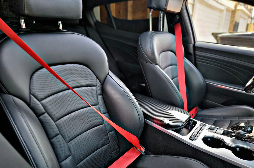 2018 Kia Stinger OEM Red Seat Belts and Harness Kit 2 Front 2