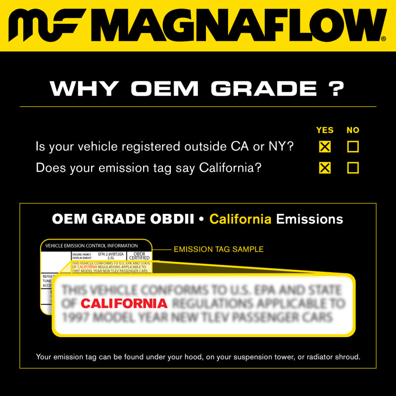 
                  
                    MagnaFlow 18-19 Hyundai Kona OEM Underbody Single Direct Fit EPA Compliant Catalytic Converter
                  
                
